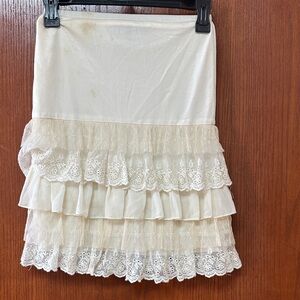 Dainty Jewells Cream Lace Ruffle Skirt